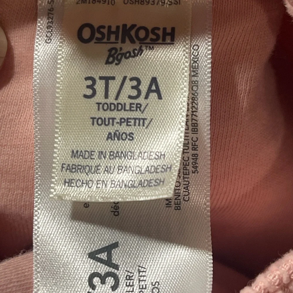 Oshkosh pink corduroy‎ overalls size 3T